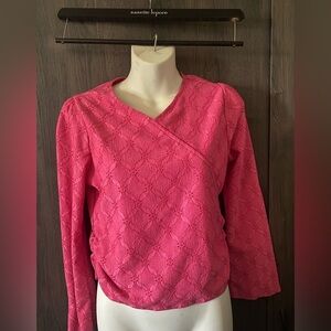 Belle Du jour Elegant Pink Lace Women's Top size XL